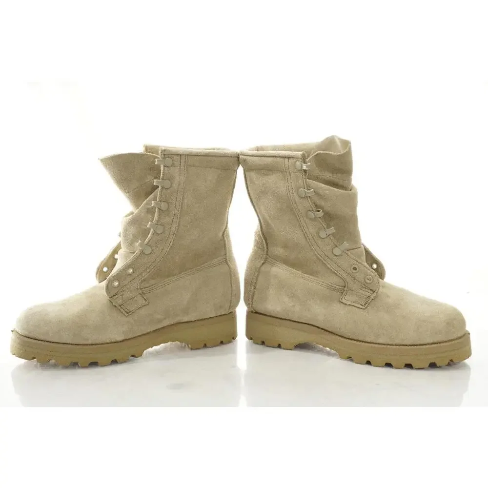 Military Desert Tan Suede Boots With Vibram Soles Men's Sz 6.5R Shoes